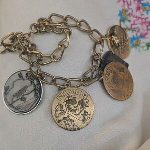 Vintage Gold and Silver Charm Bracelet